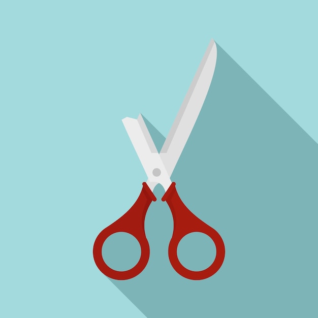 Broken scissors icon Flat illustration of broken scissors vector icon for web design