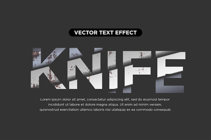 Vector broken text effect