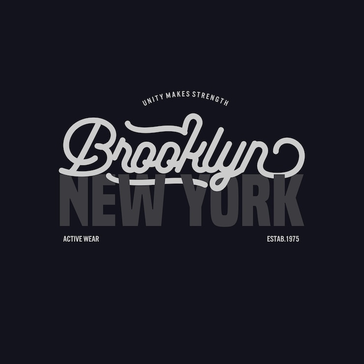 Vector brooklyn nyc typography slogan for tshirt vector print typography poster