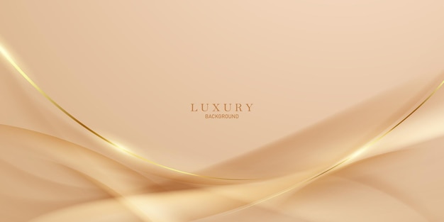 Brown abstract background design with luxury golden elements vector illustration