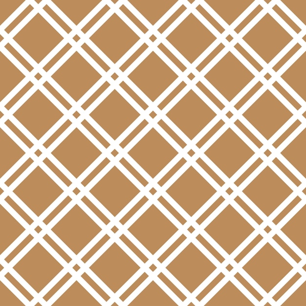 brown abstract geometric seamless pattern design using diagonal squares and white lines