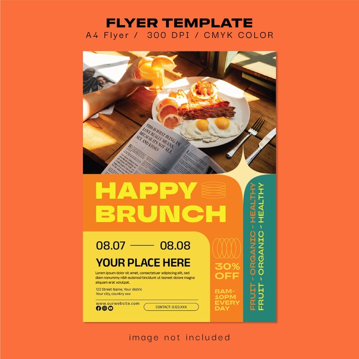 Vector brunch flyer