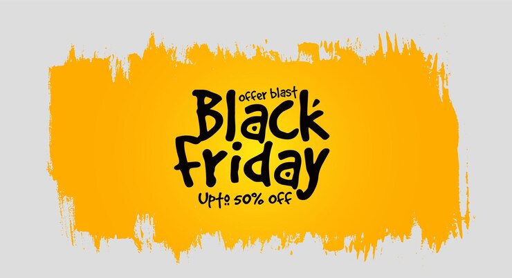 Vector brush effect grunge colorful black friday banner background