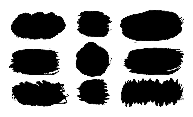Brush stroke chalk round texture by marker charcoal circle black grunge scribbles chalk frame pencil