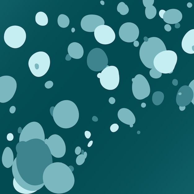 Bubbles in seawater Chaotic arrangement of circles Flat design Abstract background