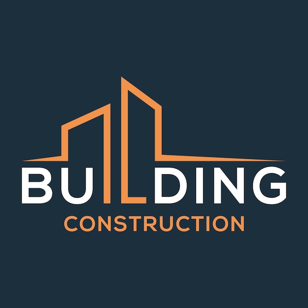 building logo with modern line art design design template logo logo template premium vector