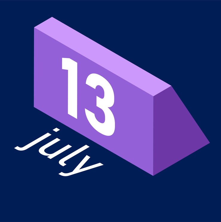Vector buku kalender bulan april bulan juli