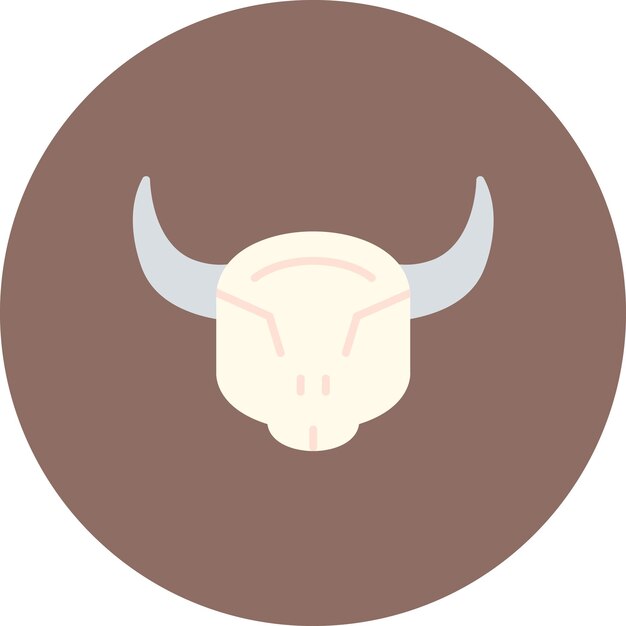 Bull Skull Flat Illustration