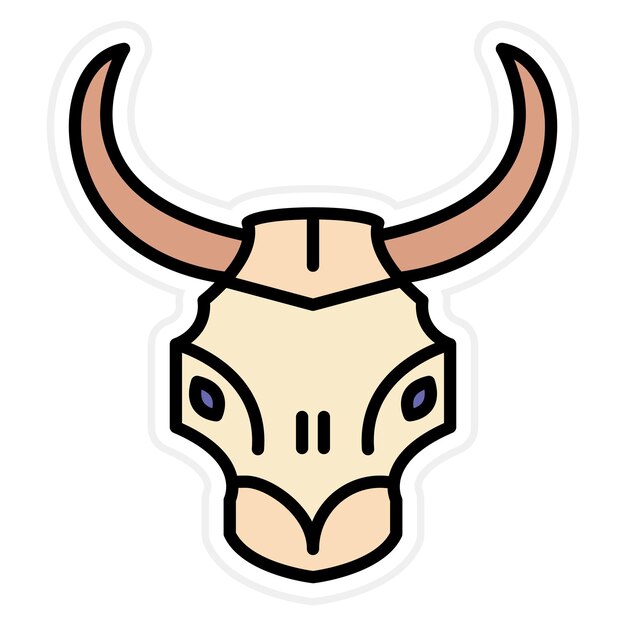 Bull Skull icon vector image Can be used for Desert