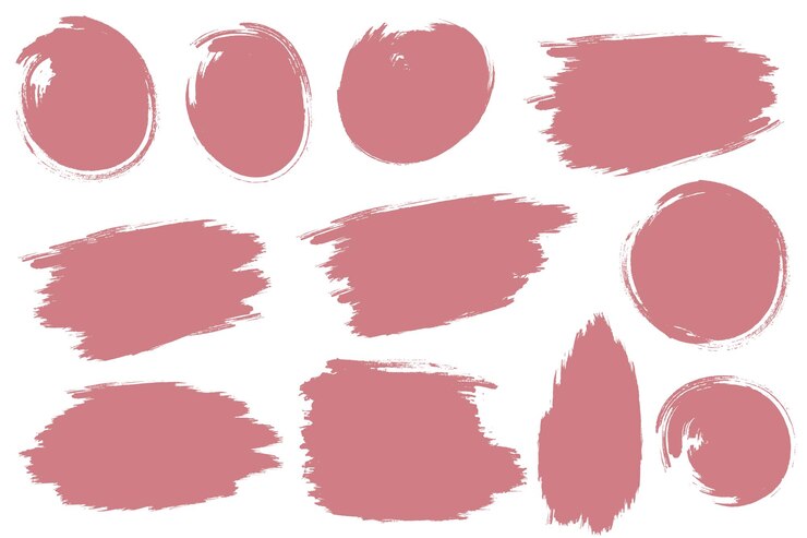 Vector bundle of ink paint brush stroke collection