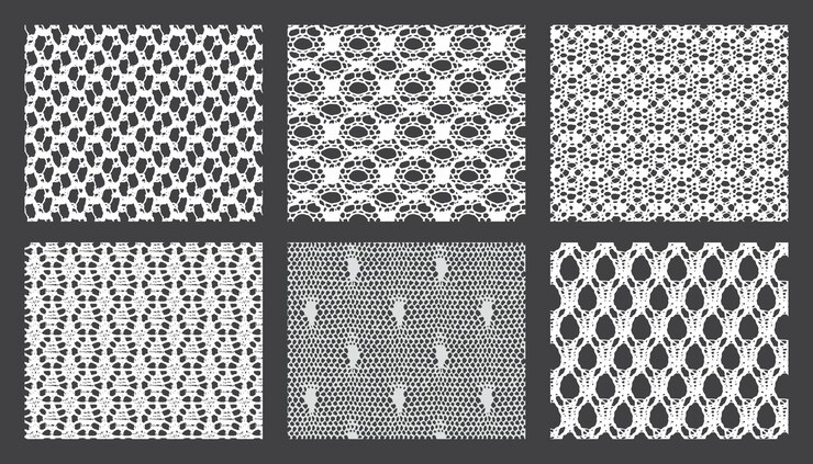 Bundle of lace mesh fabric