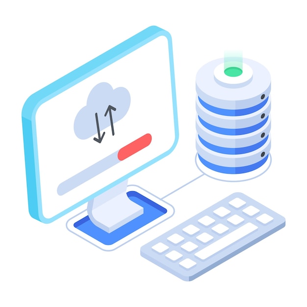 Bundle of Server Storage Isometric Icons