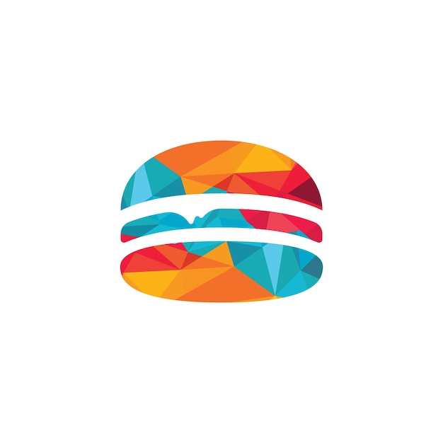 Burger vector logo design template