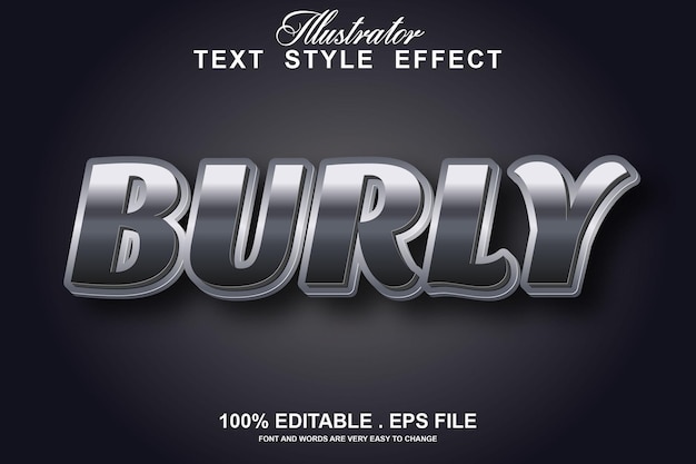 burly text effect editable