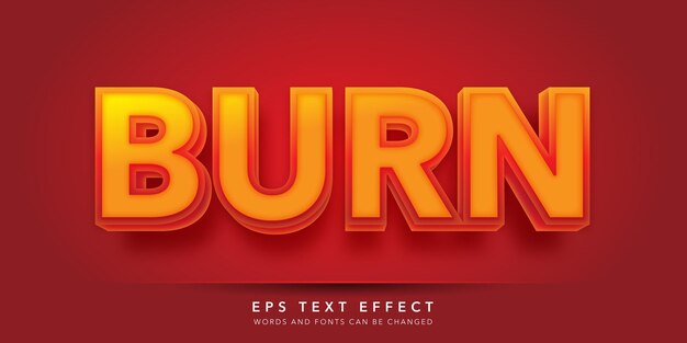 burn editable text effect