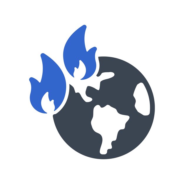 Burning world icon