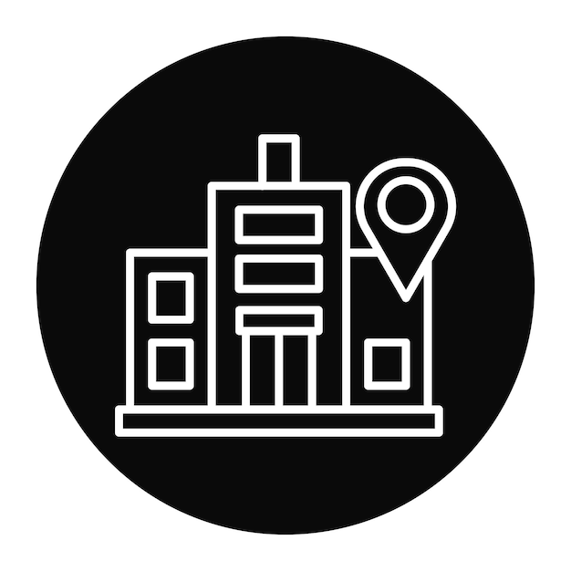 Business Address vector icon Can be used for Coworking Space iconset