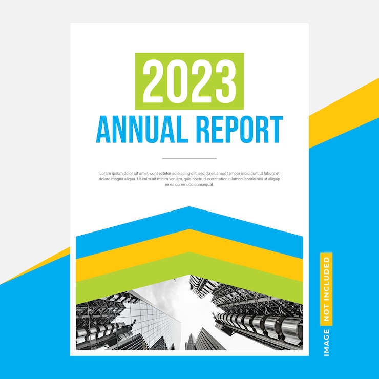 Vector business annual report cover page editable vector