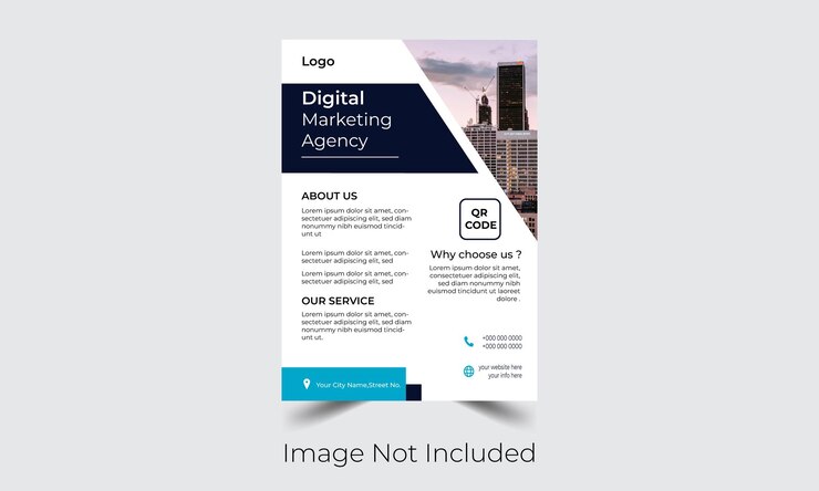 Business brochure flyer design template Vector illustration