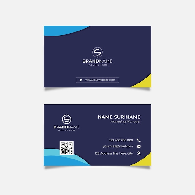 business card template modern elegant premium vector