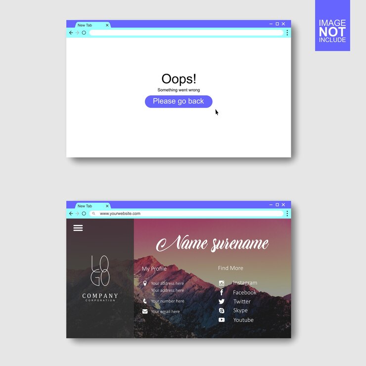 Vector business card web