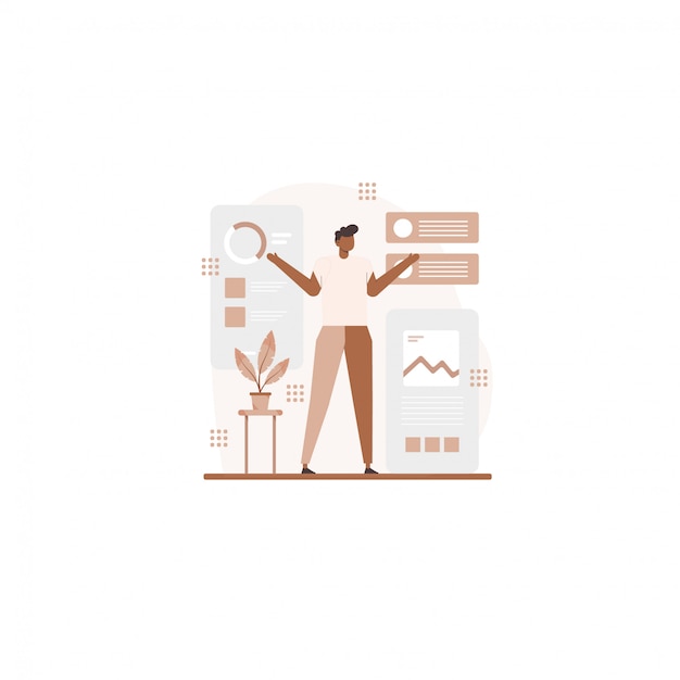 business concept illustration for landing page template