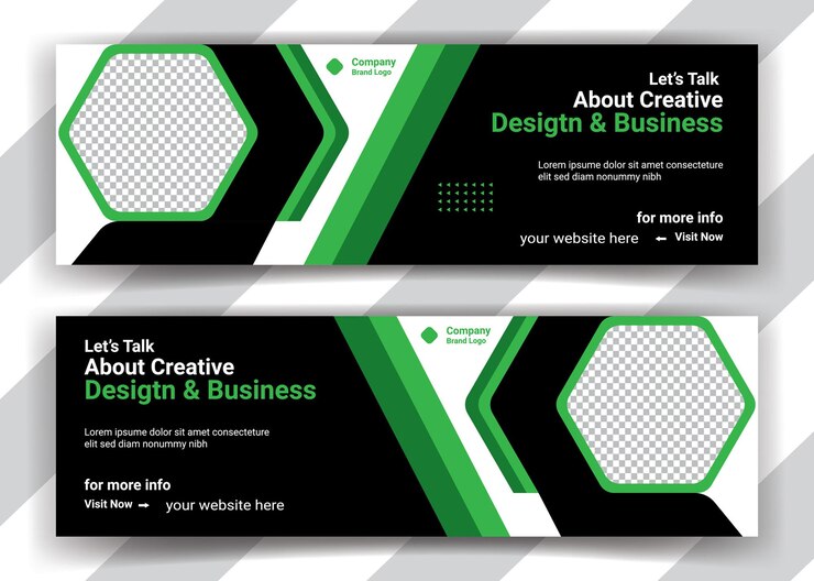 business cover page or web ads banner design template