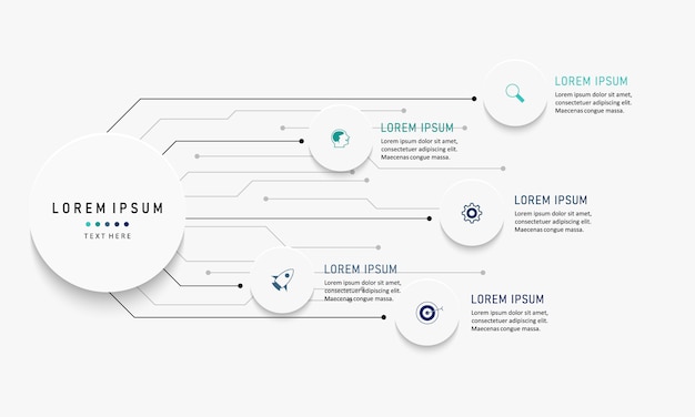 Business data visualization. Process chart. Abstract elements of graph, diagram with steps, options, parts or processes.  business template . Creative concept for infographic.