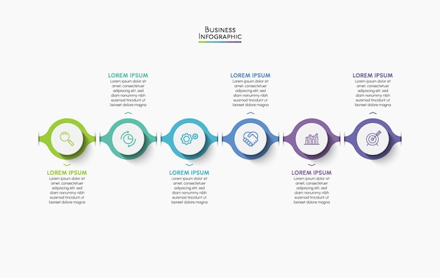 business data visualization timeline infographic icons designed for abstract background template