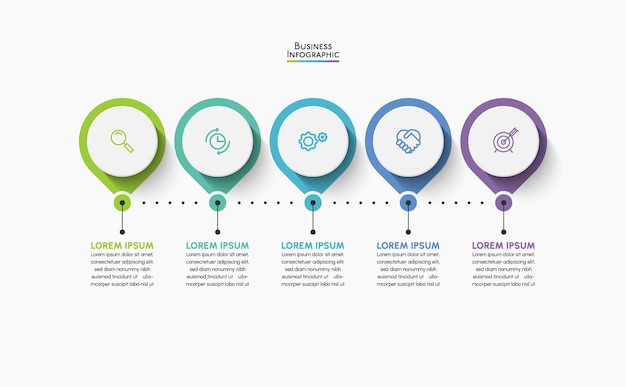 business data visualization timeline infographic icons designed for abstract background template