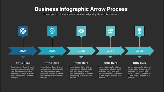 Business Infographic Arrow Process Infographic template presentation