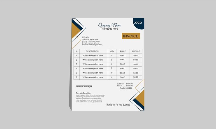 Business invoice form template Invoice Layout Professional Invoice