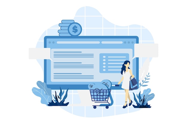 business marketing flat design illustration