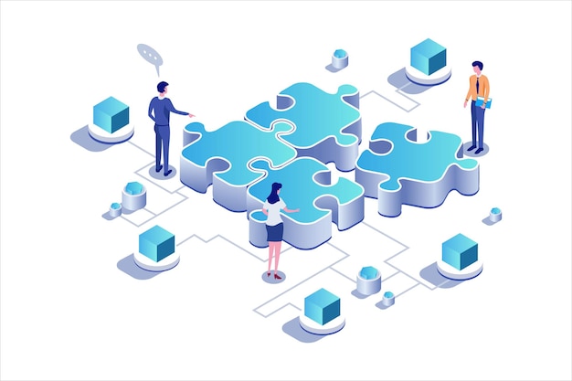 business marketing isometric vector