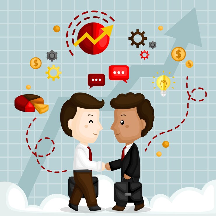 Vector business partnership