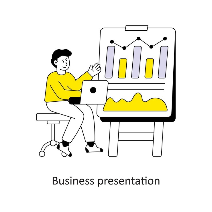 Business presentation style design vector stock illustrations