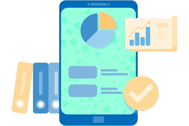 business presentation with smartphone