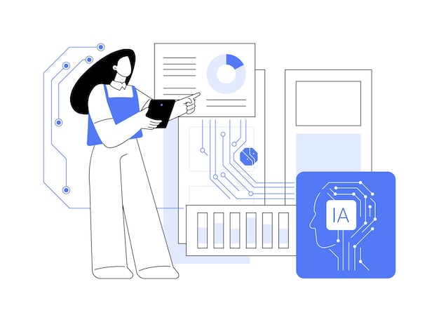 Business process automation isolated cartoon vector illustrations artificial intelligence in