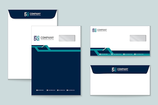 business style envelope template of your corporate project design