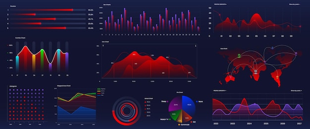 Business Vector Elements for Data Visualization Infographics And Colorful Chart Design