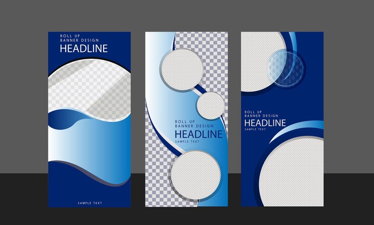 Business web banner templates vector image