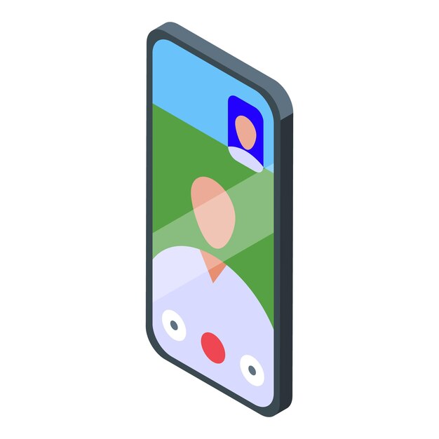 Businessman making a video call using smartphone app