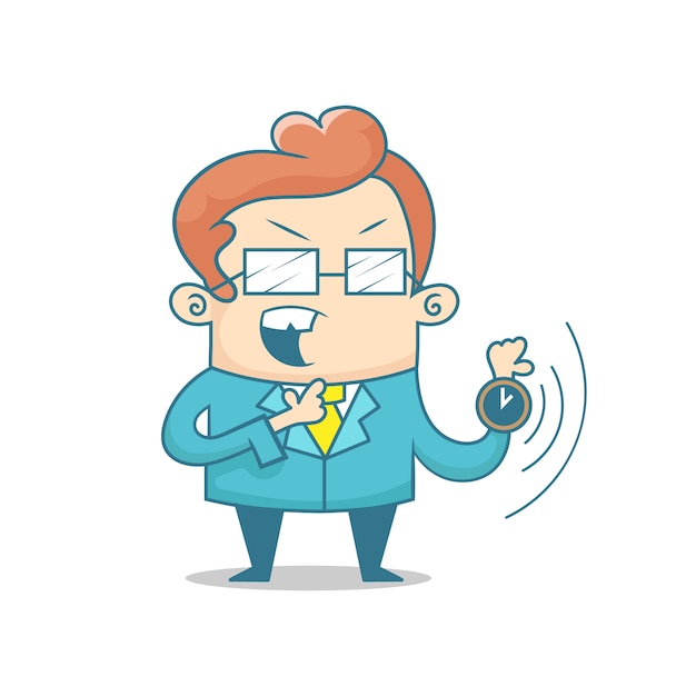 Businessman pointing at watching