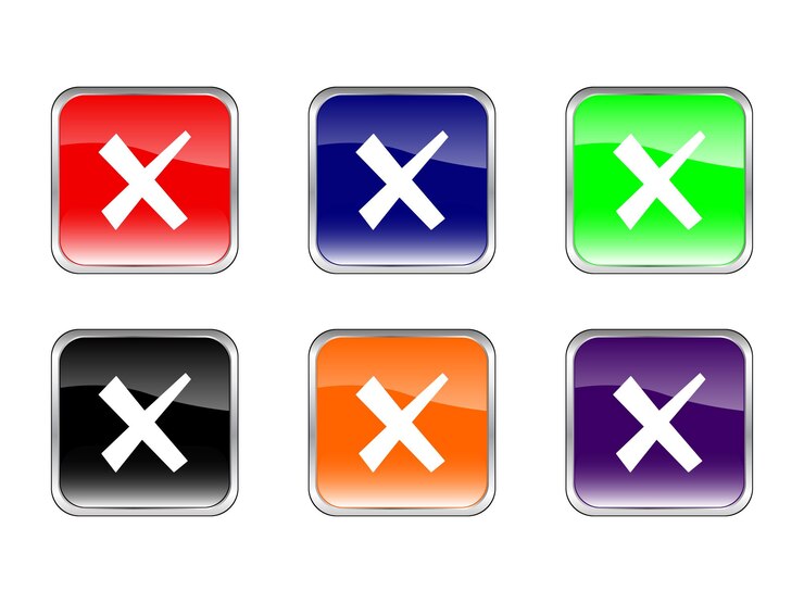Vector button cancel