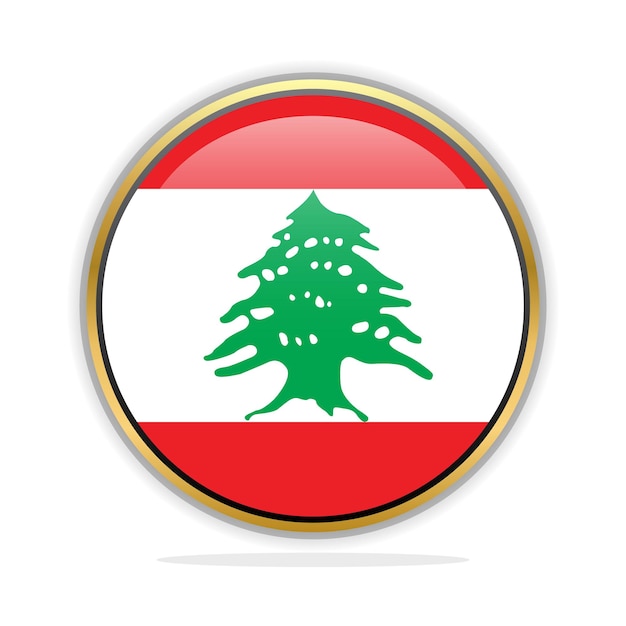 Button Flag Design Template Lebanon