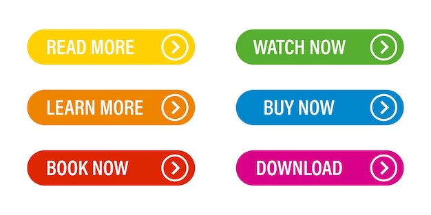 Buttons vector isolated web design elements. Vector web action buttons. Navigation app. Vector banner. Arrow navigation icon vector. EPS 10