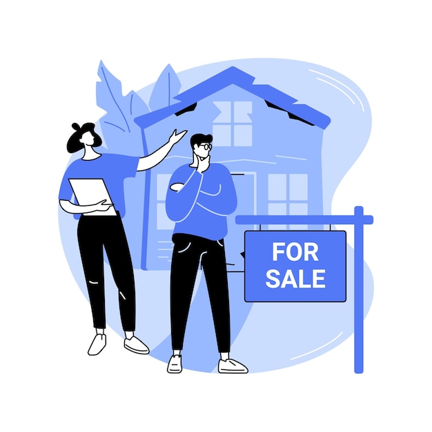 Buying an old property isolated cartoon vector illustrations