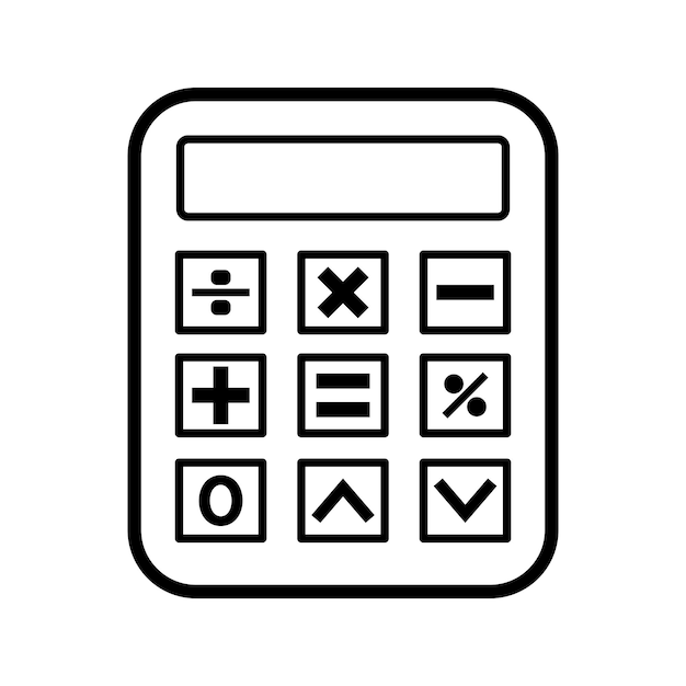 Calculating Connections A Vector Design of a Modern Calculator icon template