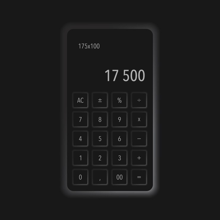 Vector calculator black interface