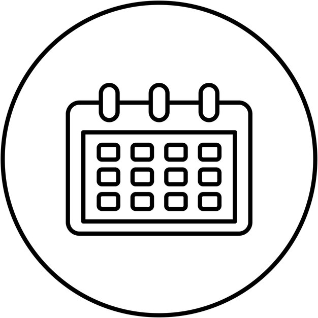 Calendar icon vector image Can be used for Time and Date